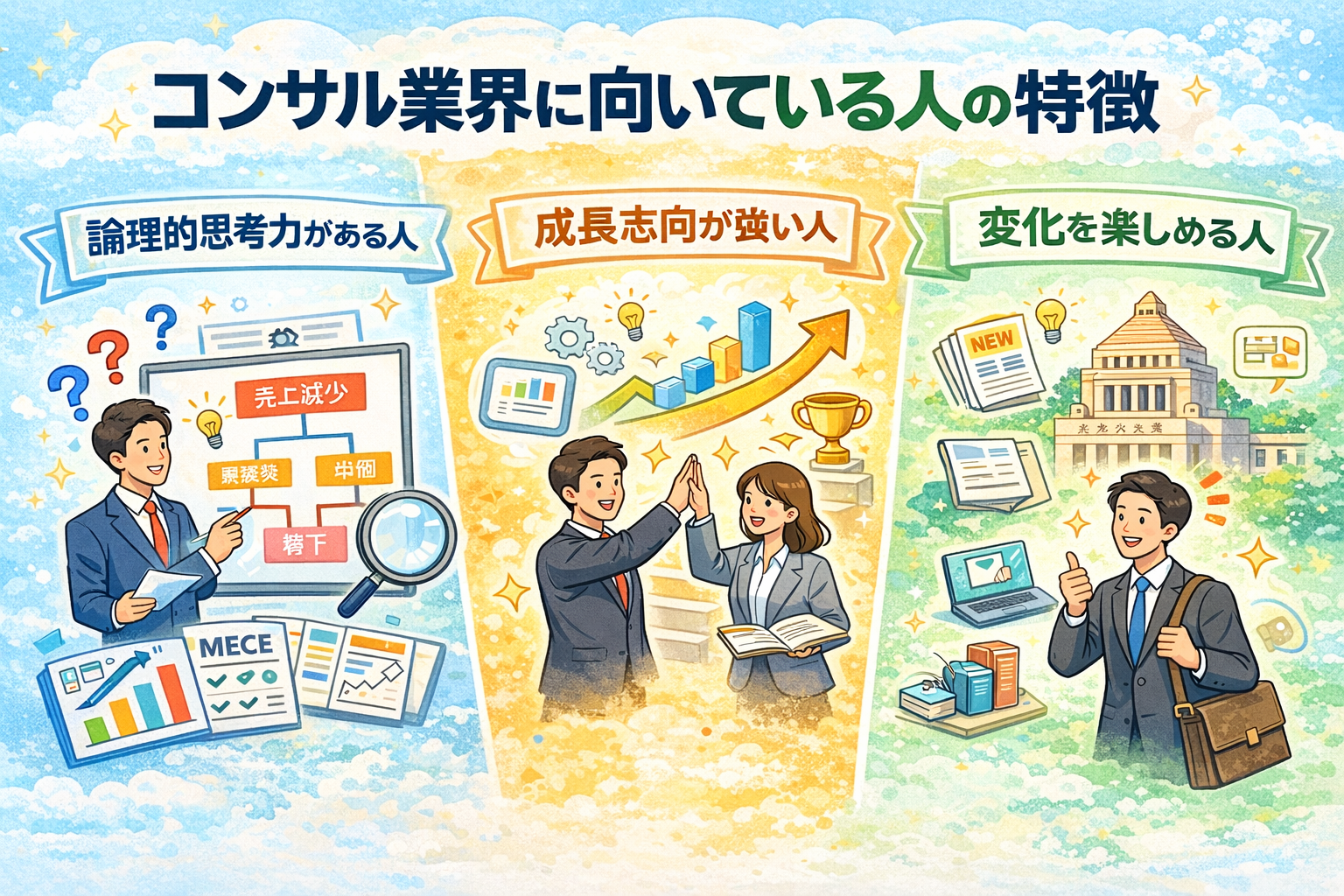 コンサル業界に向いている人の特徴のイメージ図